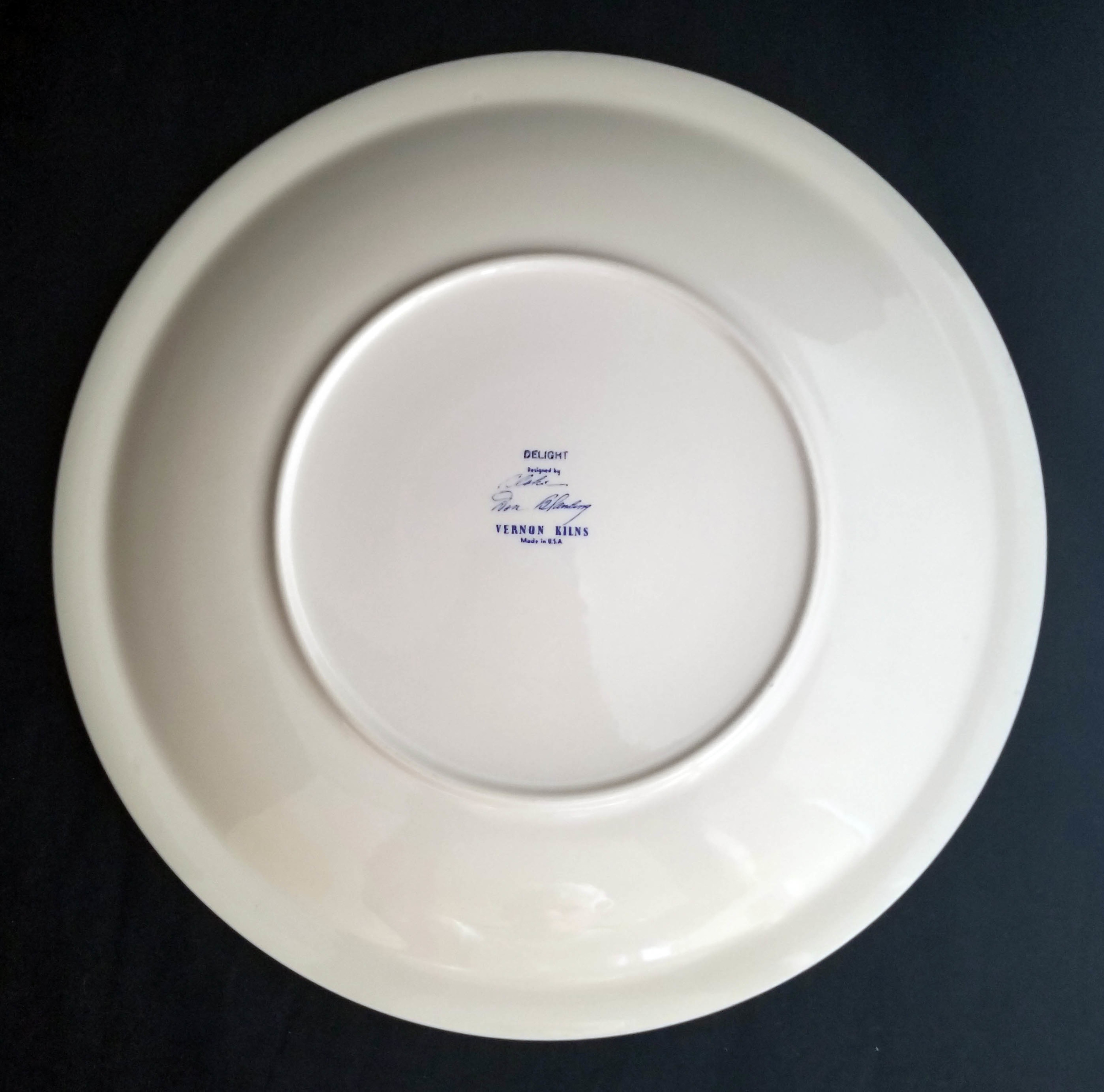 Vernon Kilns Delight Large Round Serving Platter